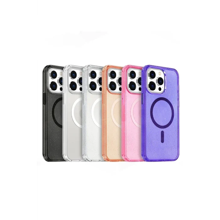 Mey İthalat®   iPhone 15 Star Magsafe Kapak - Siyah
