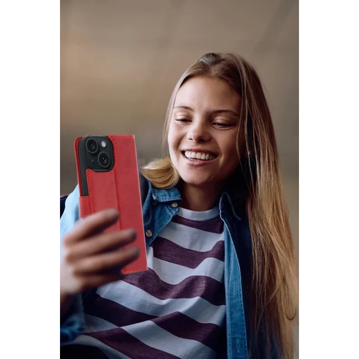 Mey İthalat®   iPhone 15 Trend S Plus Kapaklı Kılıf - Lacivert