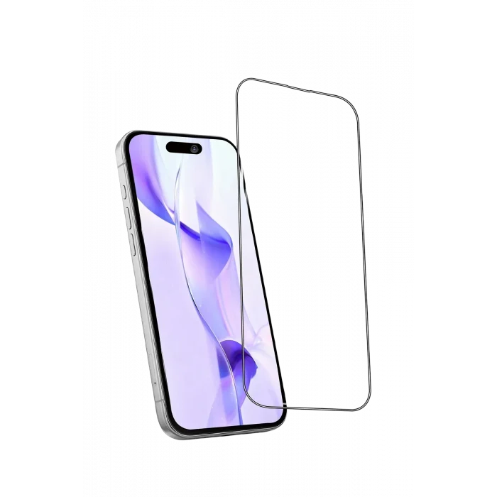 Mey İthalat®   iPhone 16 Bilvis 5in1 3D Magic Cam Ekran Koruyucu - Siyah