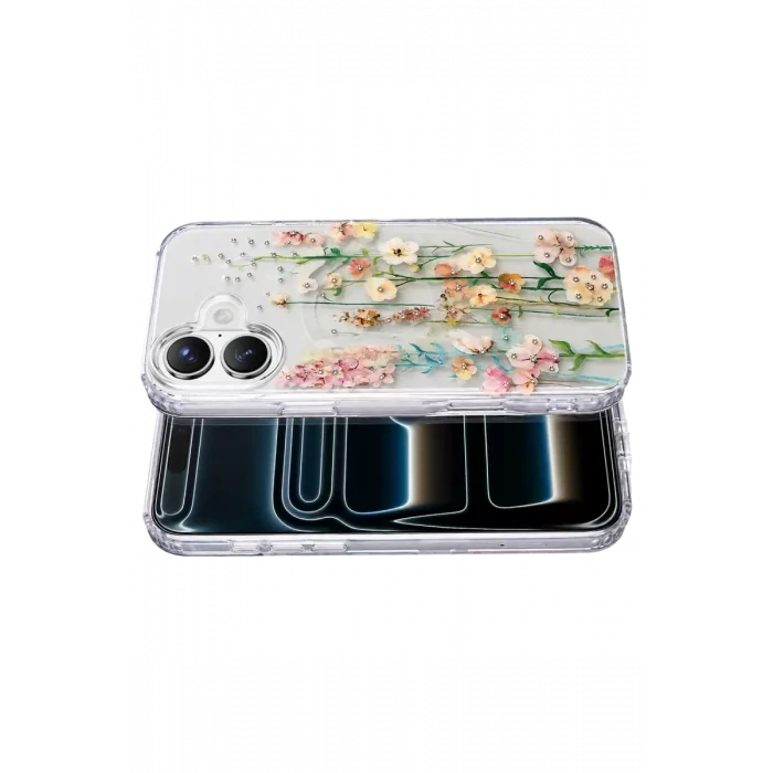 Mey İthalat®   iPhone 16 Desina Magsafe Kapak - Desen 1