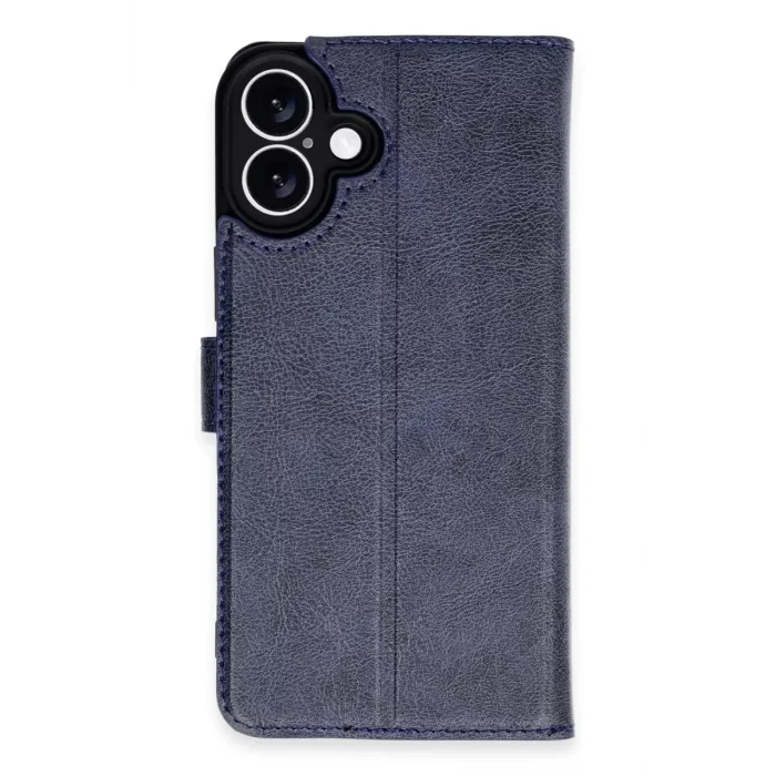 Mey İthalat®   iPhone 16 Kılıf Trend S Plus Kapaklı Kılıf - Lacivert