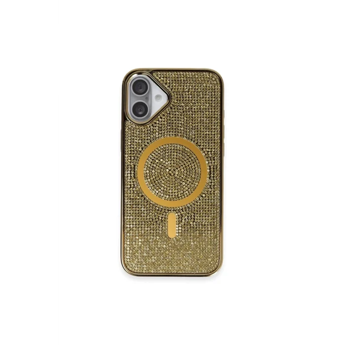 Mey İthalat®   iPhone 16 Plus Kılıf Helen Magsafe Kapak - Gold