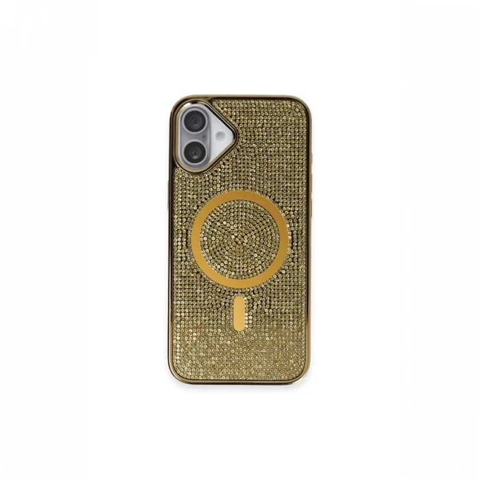 Mey İthalat®   iPhone 16 Plus Kılıf Helen Magsafe Kapak - Gold