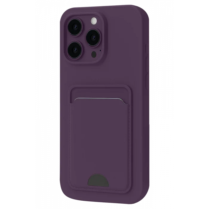 Mey İthalat®   iPhone 16 Plus Kılıf Kelvin Kartvizitli Silikon - Derin Mor