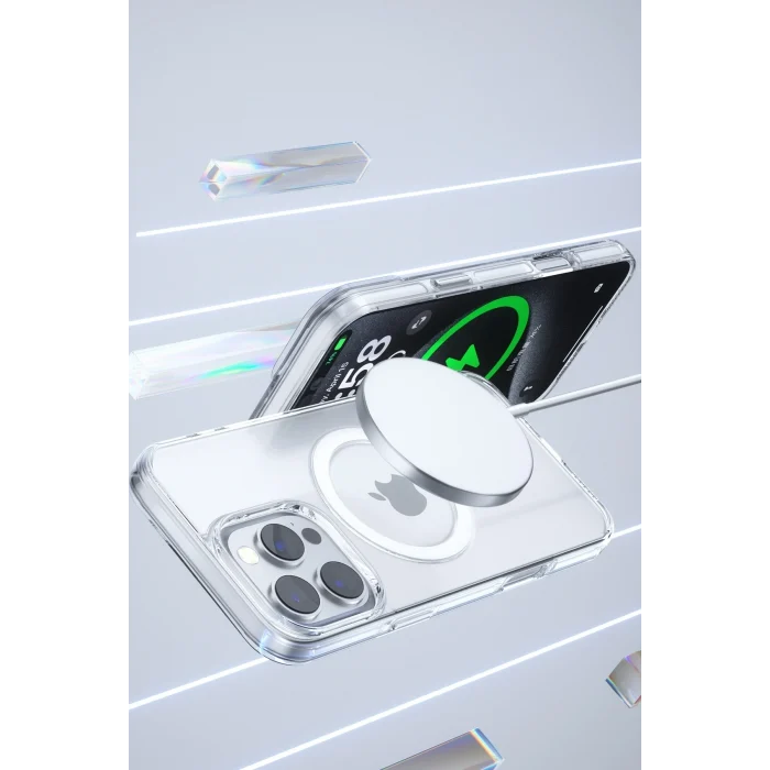 Mey İthalat®   iPhone 16 Pro Gleam PC Sert Magsafe Kılıf - Kahverengi