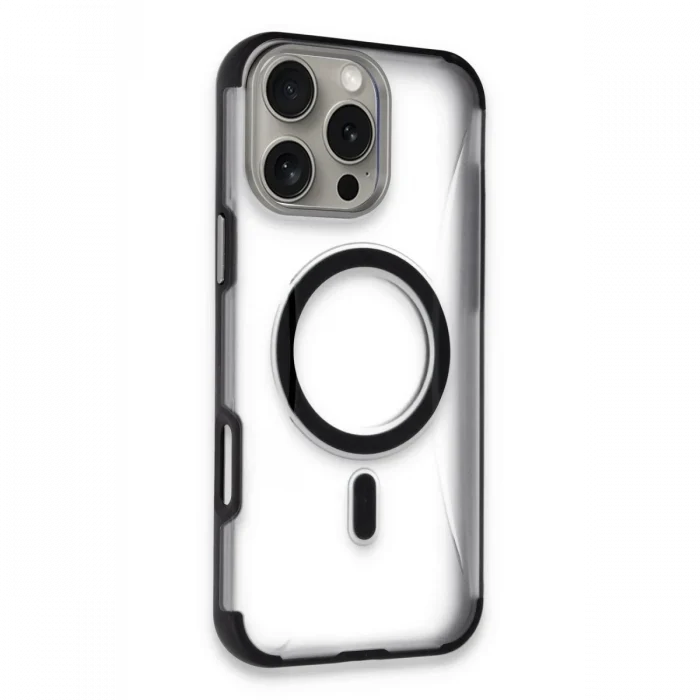 Mey İthalat®   iPhone 16 Pro Hilton Magsafe Kapak - Siyah