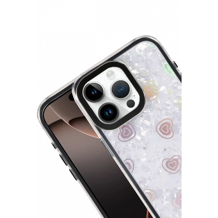 Mey İthalat®   iPhone 16 Pro Lumi Desenli Kapak - Siyah