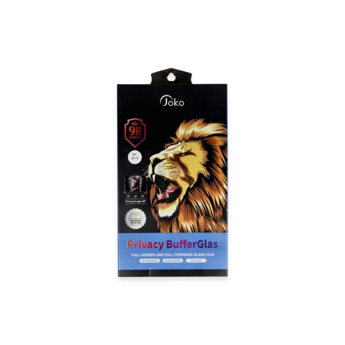 Mey İthalat®   iPhone 16 Pro Max Buffer Hayalet Cam Ekran Koruyucu - Siyah