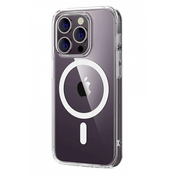 Mey İthalat®   iPhone 16 Pro Max Combo Sert Şeffaf Magsafe Kapak - Şeffaf