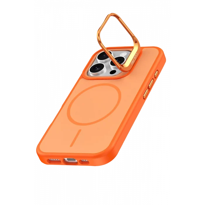 Mey İthalat®   iPhone 16 Pro Max Flexa Magsafe Kapak - Turuncu