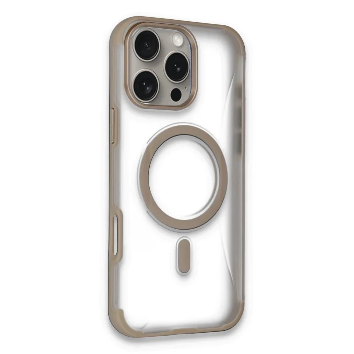 Mey İthalat®   iPhone 16 Pro Max Hilton Magsafe Kapak - Gold