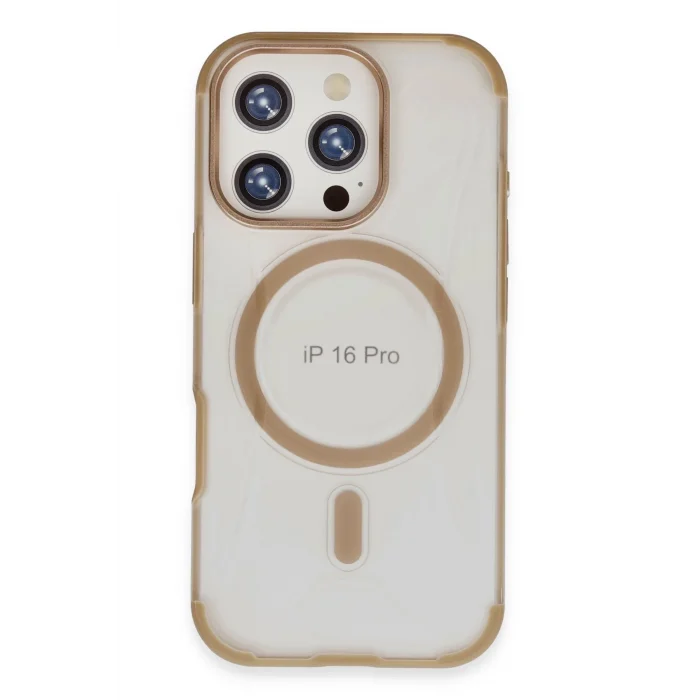 Mey İthalat®   iPhone 16 Pro Max Hilton Magsafe Kapak - Gold