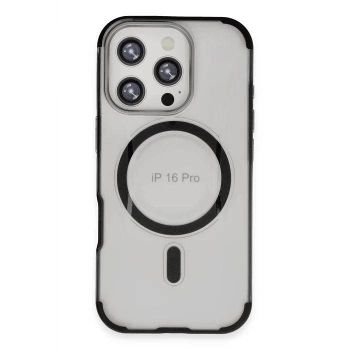 Mey İthalat®   iPhone 16 Pro Max Hilton Magsafe Kapak - Siyah