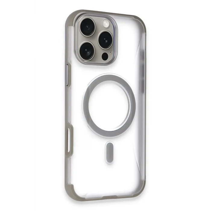Mey İthalat®   iPhone 16 Pro Max Hilton Magsafe Kapak - Titan Gri