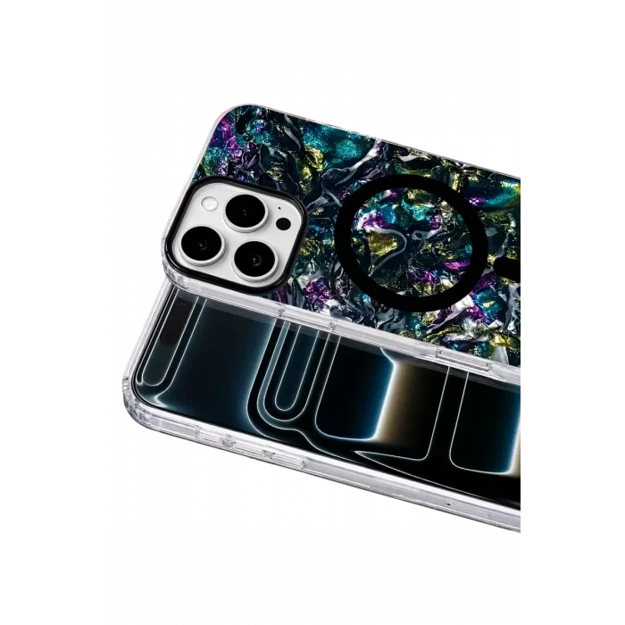 Mey İthalat®   iPhone 16 Pro Max Mila Dalgalı Magsafe Kapak - Lacivert