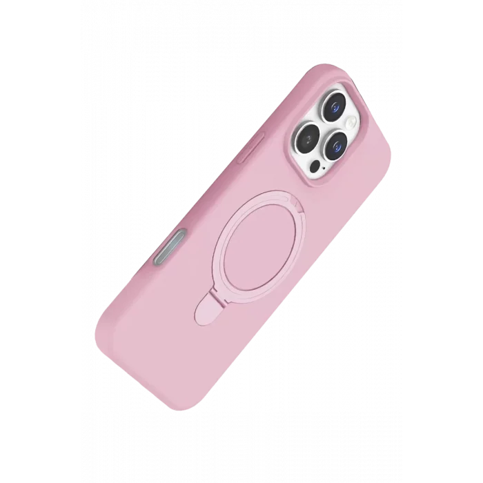 Mey İthalat®   iPhone 16 Pro Max Regal Magsafe Standlı Kapak - Açık Pembe