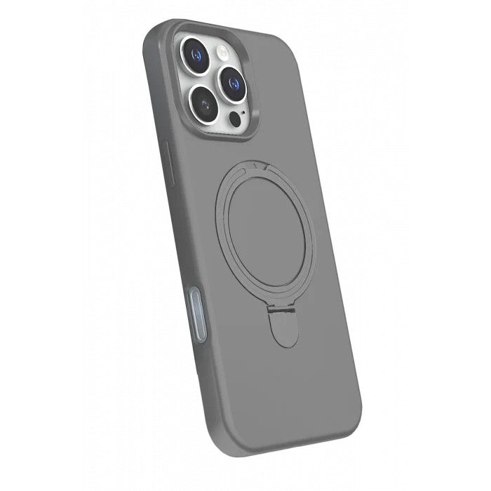 Mey İthalat®   iPhone 16 Pro Regal Magsafe Standlı Kapak - Titan Gri