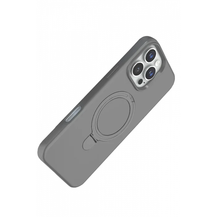 Mey İthalat®   iPhone 16 Pro Regal Magsafe Standlı Kapak - Titan Gri