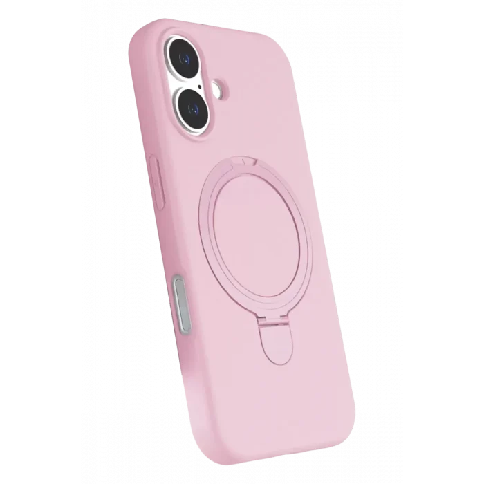 Mey İthalat®   iPhone 16 Regal Magsafe Standlı Kapak - Açık Pembe