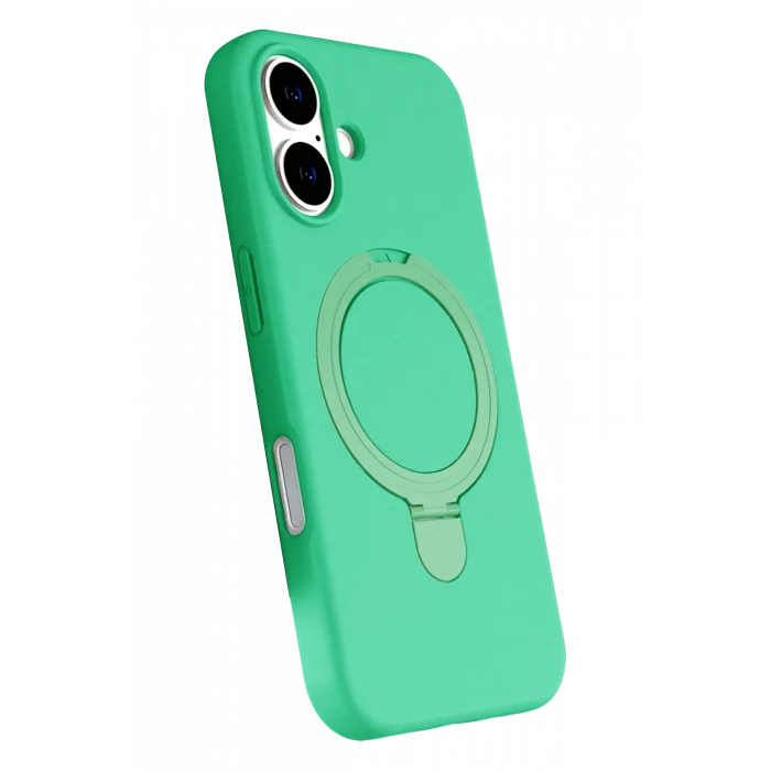 Mey İthalat®   iPhone 16 Regal Magsafe Standlı Kapak - Yeşil