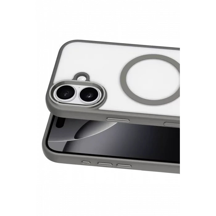 Mey İthalat®   iPhone 16 Terea Magsafe Kapak - Gri