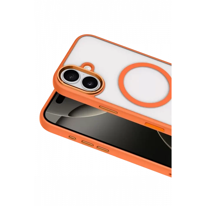 Mey İthalat®   iPhone 16 Terea Magsafe Kapak - Turuncu