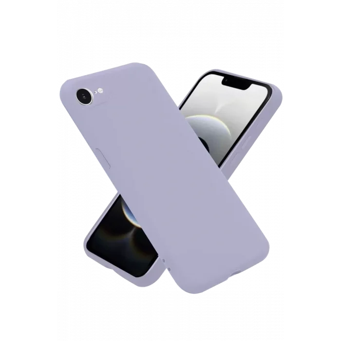Mey İthalat®   iPhone 16E Kılıf Nano içi Kadife Silikon - Lila