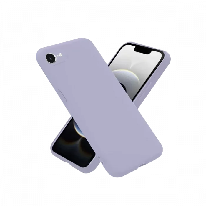 Mey İthalat®   iPhone 16E Kılıf Nano içi Kadife Silikon - Lila