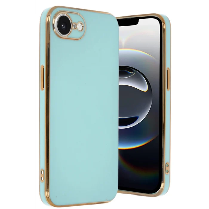 Mey İthalat®   iPhone 16E Kılıf Volet Silikon - Açık Yeşil