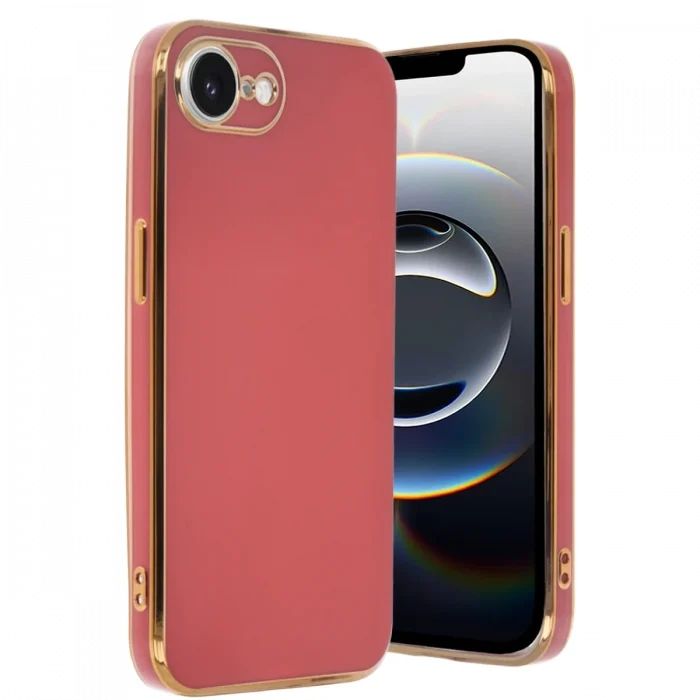 Mey İthalat®   iPhone 16E Kılıf Volet Silikon - Kırmızı