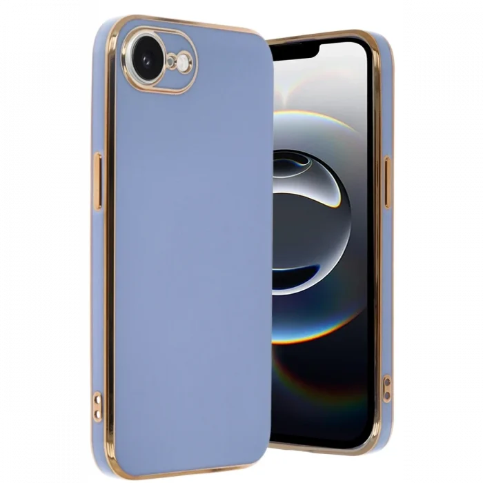 Mey İthalat®   iPhone 16E Kılıf Volet Silikon - Mavi