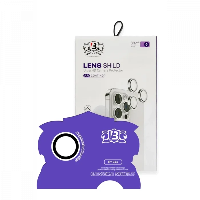 Mey İthalat®   iPhone 17 Air Bilvis Titan Kamera Lens - Gümüş