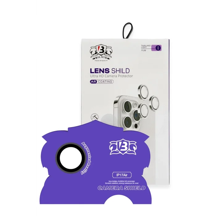 Mey İthalat®   iPhone 17 Air Bilvis Titan Kamera Lens - Siyah