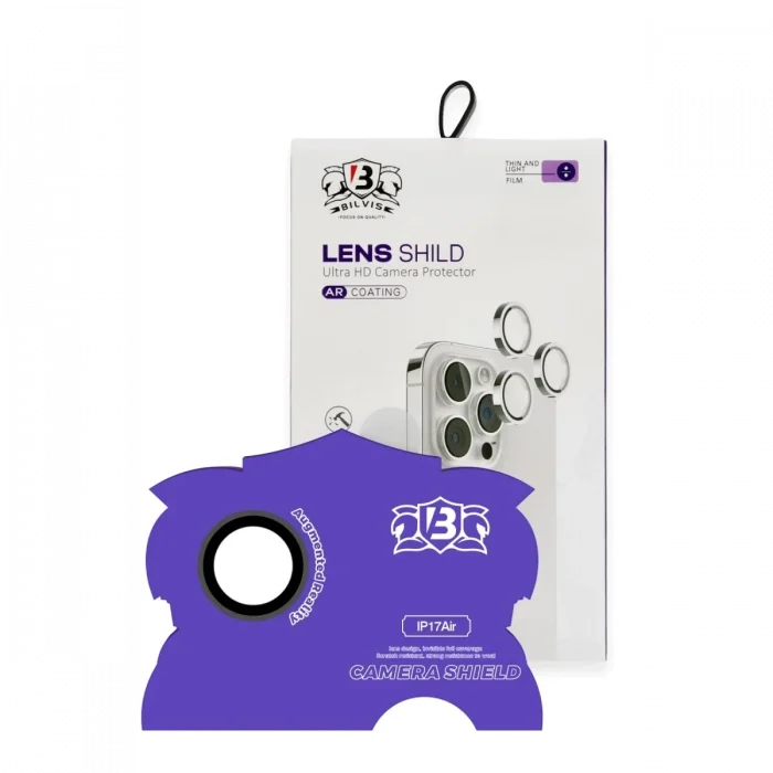 Mey İthalat®   iPhone 17 Air Bilvis Titan Kamera Lens - Siyah