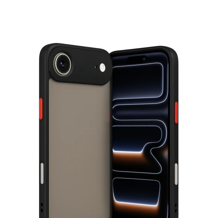Mey İthalat®   iPhone 17 Air Kılıf Montreal Silikon Kapak - Siyah