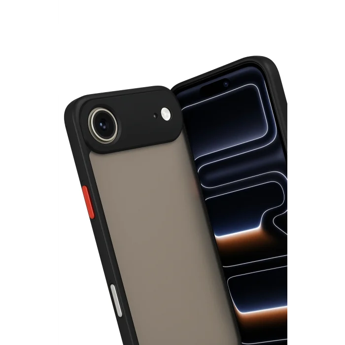 Mey İthalat®   iPhone 17 Air Kılıf Montreal Silikon Kapak - Siyah