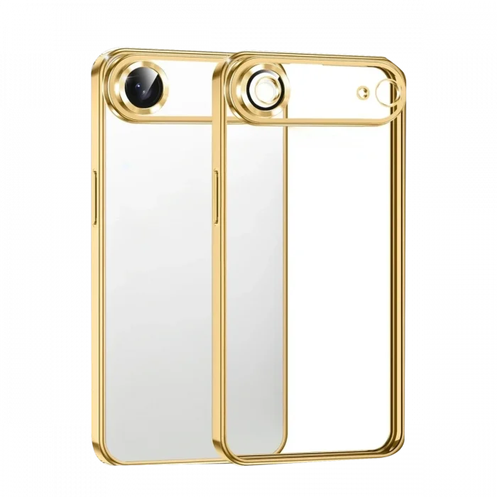 Mey İthalat®   iPhone 17 Air  Lensli Silikon - Gold