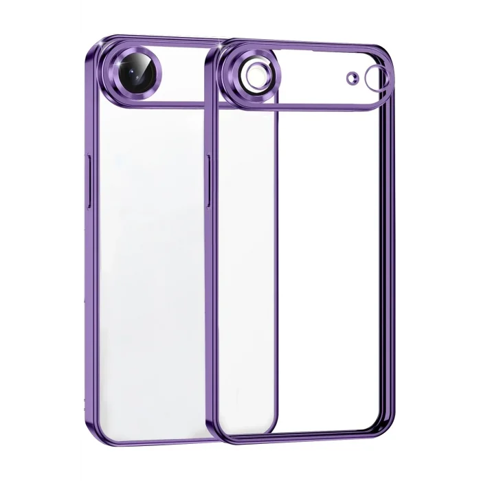 Mey İthalat®   iPhone 17 Air  Lensli Silikon - Mor