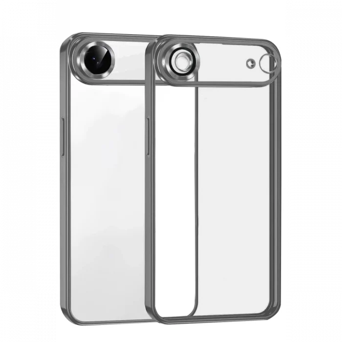 Mey İthalat®   iPhone 17 Air  Lensli Silikon - Titan Gri