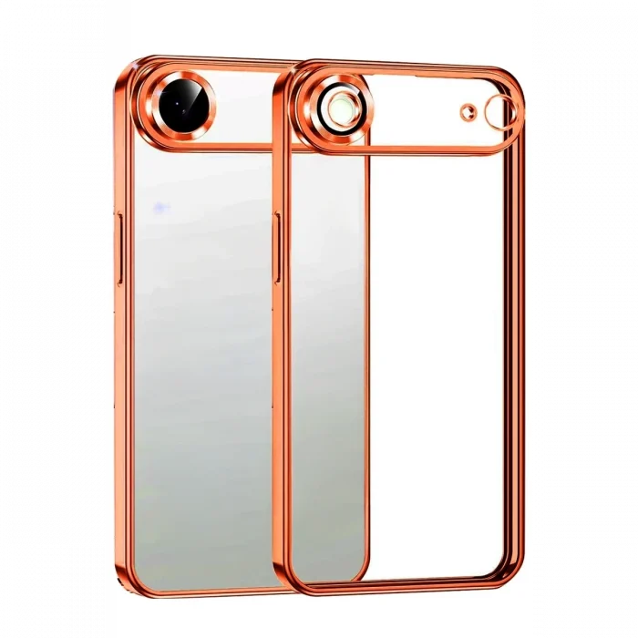 Mey İthalat®   iPhone 17 Air  Lensli Silikon - Turuncu