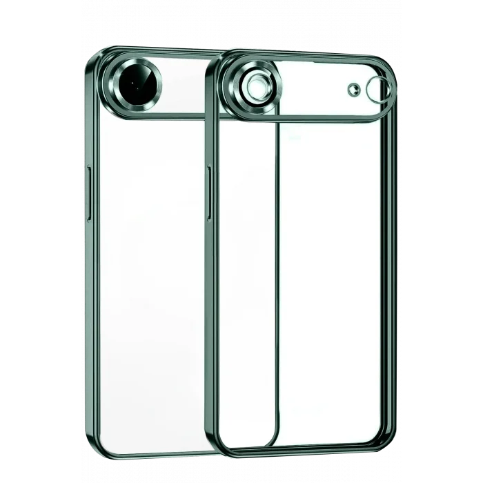 Mey İthalat®   iPhone 17 Air  Lensli Silikon - Yeşil