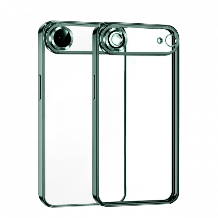 Mey İthalat®   iPhone 17 Air  Lensli Silikon - Yeşil