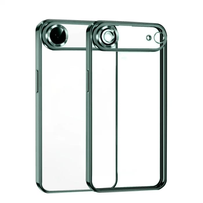 Mey İthalat®   iPhone 17 Air  Lensli Silikon - Yeşil