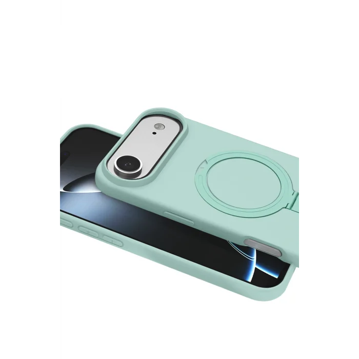 Mey İthalat®   iPhone 17 Air Regal Magsafe Standlı Kapak - Su Yeşili