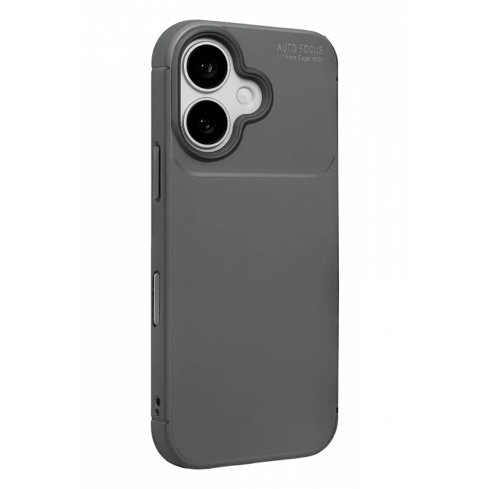 Mey İthalat®   iPhone 17 Auto Focus Karbon Kapak - Gri