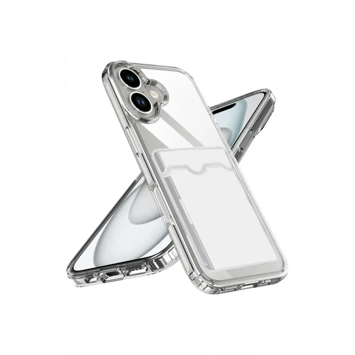 Mey İthalat®   iPhone 17 Kart Şeffaf Silikon - Şeffaf
