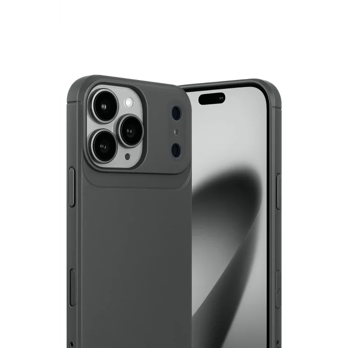 Mey İthalat®   iPhone 17 Pro Auto Focus Karbon Kapak - Gri