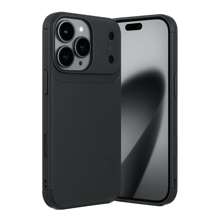 Mey İthalat®   iPhone 17 Pro Auto Focus Karbon Kapak - Siyah
