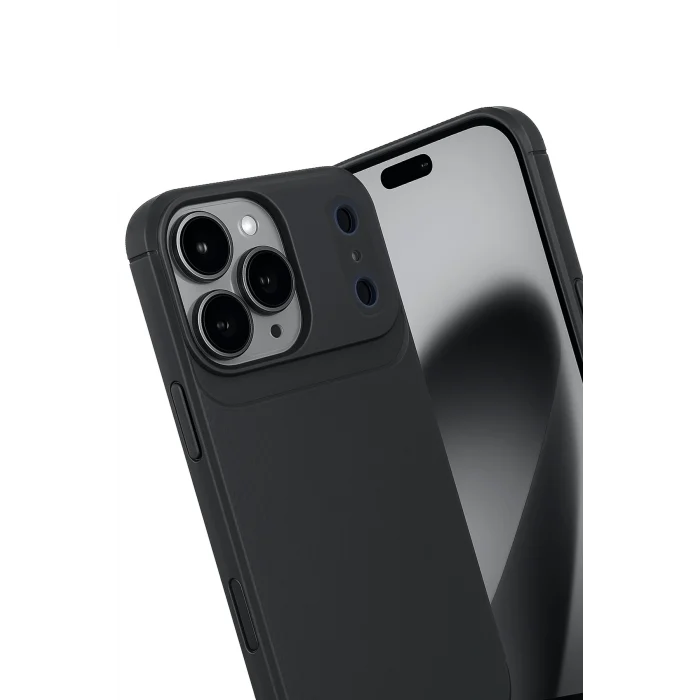 Mey İthalat®   iPhone 17 Pro Auto Focus Karbon Kapak - Siyah
