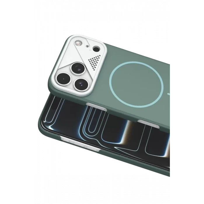 Mey İthalat®   iPhone 17 Pro Export Magsafe Kapak - Turkuaz